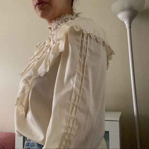 VINTAGE 70s GUNNE SAX PEASANT BLOUSE - Picture 4 of 8